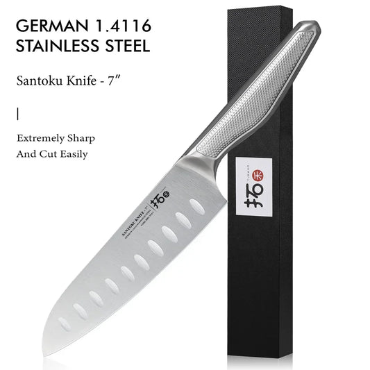 TURWHO 7 Inch Professional Japanese Santoku Knife
