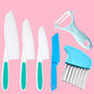Cutter Set Toddler Cooking Knives to Cut Fruits Crinkle Cutter Peeler